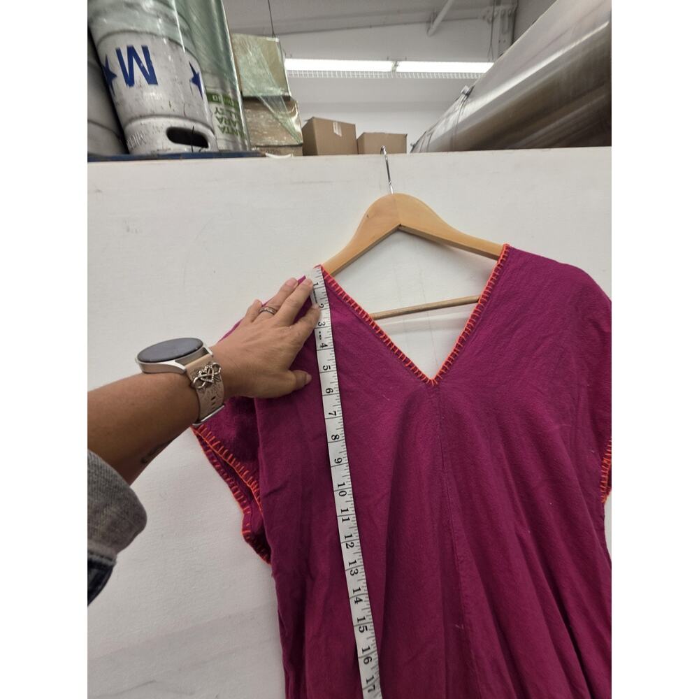 reserved Solei Womens Med/Large Mexico Embroidered Hot Pink Shift Dress - Picture 9 of 10
